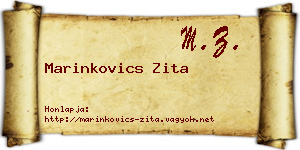 Marinkovics Zita névjegykártya